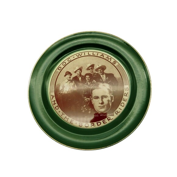 Doc Williams and the Border Riders Vintage Advertising Band Plate Bel Ar Pottery - Picture 2 of 4